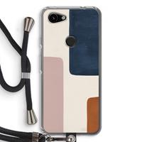 CaseCompany Geo #5: Pixel 3a Transparant Hoesje met koord