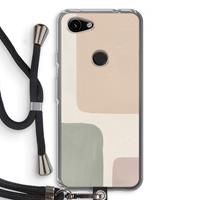 CaseCompany Geo #7: Pixel 3a Transparant Hoesje met koord