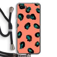 CaseCompany Pink Cheetah: Pixel 3a Transparant Hoesje met koord