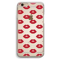 CaseCompany Lips: iPhone 6 / 6S Transparant Hoesje