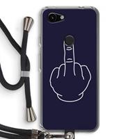 CaseCompany F**k U: Pixel 3a Transparant Hoesje met koord