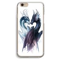 CaseCompany Yin Yang Dragons: iPhone 6 / 6S Transparant Hoesje