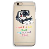 CaseCompany Smile: iPhone 6 / 6S Transparant Hoesje