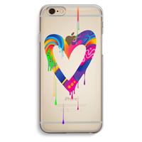 CaseCompany Melts My Heart: iPhone 6 / 6S Transparant Hoesje