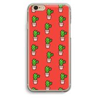 CaseCompany Mini cactus: iPhone 6 / 6S Transparant Hoesje