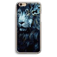 CaseCompany Darkness Lion: iPhone 6 / 6S Transparant Hoesje