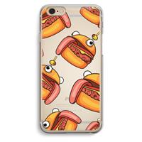 CaseCompany Hamburger: iPhone 6 / 6S Transparant Hoesje