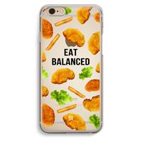 CaseCompany Eat Balanced: iPhone 6 / 6S Transparant Hoesje