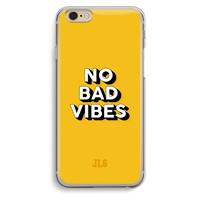 CaseCompany No Bad Vibes: iPhone 6 / 6S Transparant Hoesje