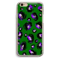 CaseCompany Green Cheetah: iPhone 6 / 6S Transparant Hoesje