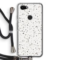 CaseCompany Terrazzo N°14: Pixel 3a Transparant Hoesje met koord