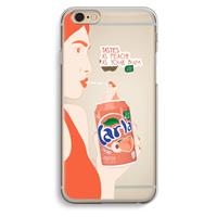 CaseCompany Peach please!: iPhone 6 / 6S Transparant Hoesje