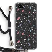 CaseCompany Terrazzo N°16: Pixel 3a Transparant Hoesje met koord