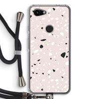 CaseCompany Terrazzo N°20: Pixel 3a Transparant Hoesje met koord