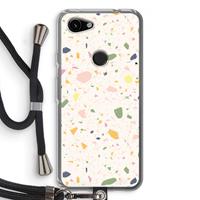 CaseCompany Terrazzo N°21: Pixel 3a Transparant Hoesje met koord