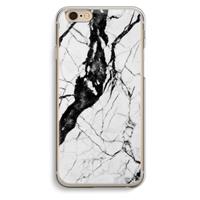 CaseCompany Witte marmer 2: iPhone 6 / 6S Transparant Hoesje