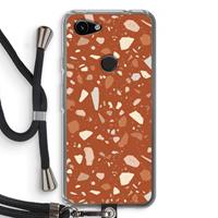 CaseCompany Terrazzo N°22: Pixel 3a Transparant Hoesje met koord