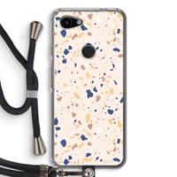 CaseCompany Terrazzo N°23: Pixel 3a Transparant Hoesje met koord