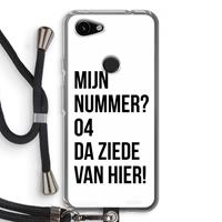 CaseCompany Da ziede van hier: Pixel 3a Transparant Hoesje met koord