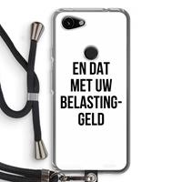 CaseCompany Belastinggeld: Pixel 3a Transparant Hoesje met koord