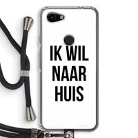 CaseCompany Ik wil naar huis: Pixel 3a Transparant Hoesje met koord