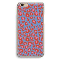 CaseCompany Leopard blue: iPhone 6 / 6S Transparant Hoesje