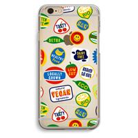 CaseCompany Fruitsticker: iPhone 6 / 6S Transparant Hoesje