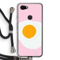 CaseCompany Sunny side up: Pixel 3a Transparant Hoesje met koord