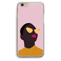 CaseCompany Yellow glasses: iPhone 6 / 6S Transparant Hoesje