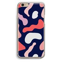 CaseCompany Memphis Shapes Pink: iPhone 6 / 6S Transparant Hoesje