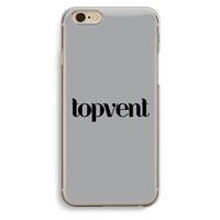 CaseCompany Topvent Grijs Zwart: iPhone 6 / 6S Transparant Hoesje