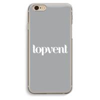 CaseCompany Topvent Grijs Wit: iPhone 6 / 6S Transparant Hoesje