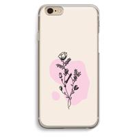 CaseCompany Roses are red: iPhone 6 / 6S Transparant Hoesje