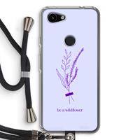 CaseCompany Be a wildflower: Pixel 3a Transparant Hoesje met koord