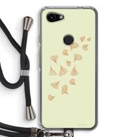 CaseCompany Falling Leaves: Pixel 3a Transparant Hoesje met koord