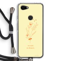 CaseCompany No rain no flowers: Pixel 3a Transparant Hoesje met koord