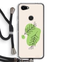 CaseCompany Beleaf in you: Pixel 3a Transparant Hoesje met koord