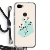 CaseCompany Love your petals: Pixel 3a Transparant Hoesje met koord