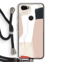 CaseCompany Lava: Pixel 3a Transparant Hoesje met koord