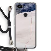 CaseCompany Stone White: Pixel 3a Transparant Hoesje met koord