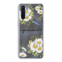 CaseCompany Daisies: Oppo A91 Transparant Hoesje
