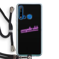 CaseCompany Vice Black: Huawei P20 Lite (2019) Transparant Hoesje met koord