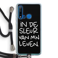 CaseCompany De Sleur: Huawei P20 Lite (2019) Transparant Hoesje met koord