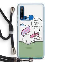 CaseCompany Unicorn: Huawei P20 Lite (2019) Transparant Hoesje met koord