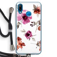 CaseCompany Geschilderde bloemen: Huawei P20 Lite Transparant Hoesje met koord