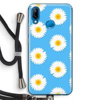 CaseCompany Margrietjes: Huawei P20 Lite Transparant Hoesje met koord