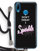 CaseCompany Sparkle quote: Huawei P20 Lite Transparant Hoesje met koord