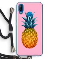 CaseCompany Grote ananas: Huawei P20 Lite Transparant Hoesje met koord