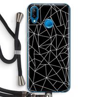 CaseCompany Geometrische lijnen wit: Huawei P20 Lite Transparant Hoesje met koord