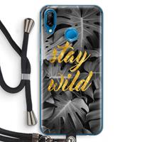 CaseCompany Stay wild: Huawei P20 Lite Transparant Hoesje met koord